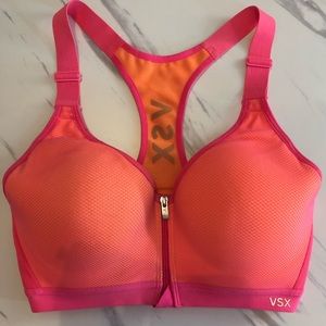 VSX Hot Pink And Orange Sports Bra Victoria Secret